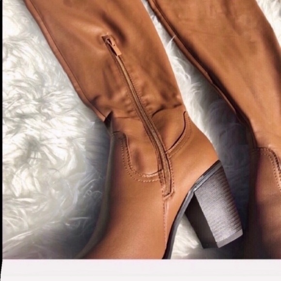 NEW Forever Brown tan over knee heel boot size 10 - Picture 2 of 2